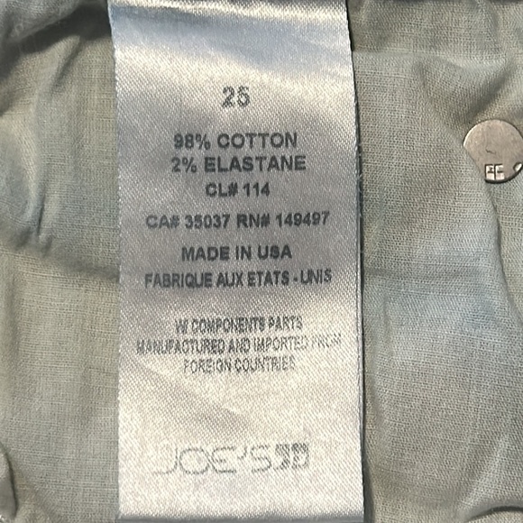 Joe's Jeans The Lara Mid Rise Cigarette Ankle Jeans Straight Leg Busted Knee 25 - Picture 12 of 13